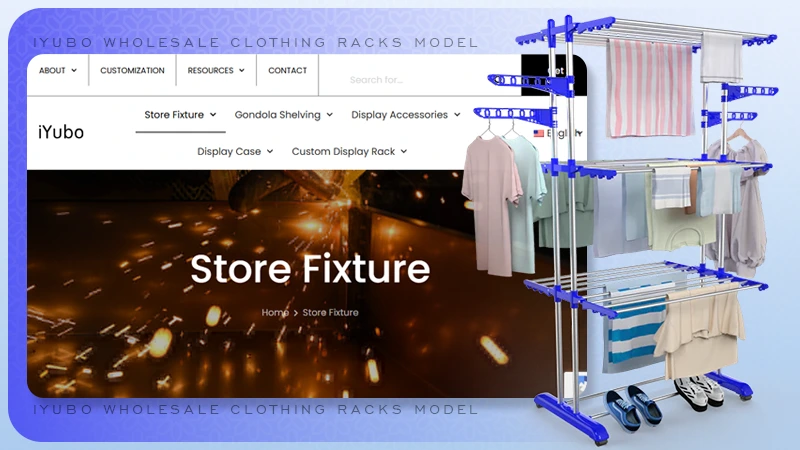 iyubo wholesale clothing racks model