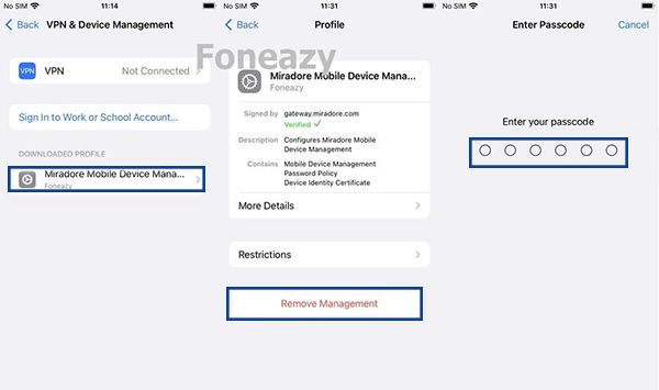 Remove Device Management from iPad Via Settings 