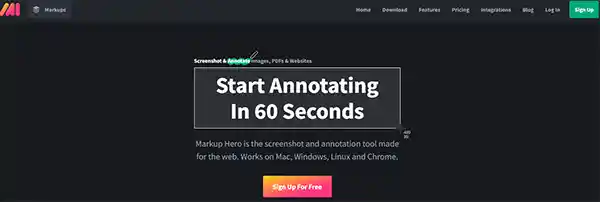 Markup Hero Web Page