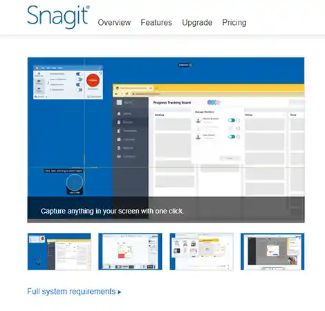  Snagit Web page