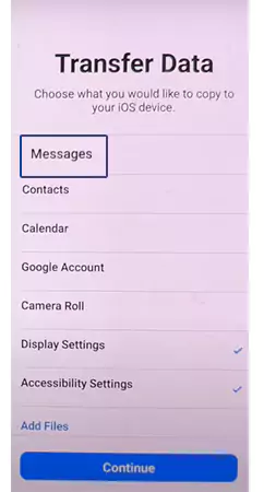 Click on the Messages option
