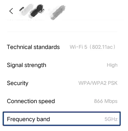 Change the WiFi band to 2.4 GHz