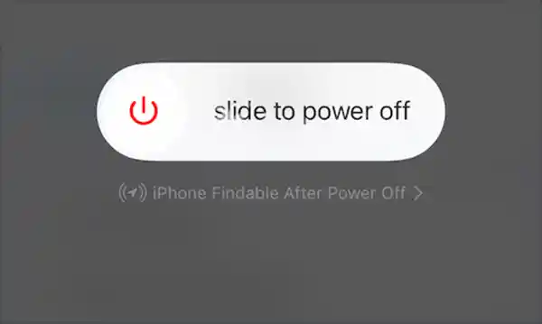  Slide to power off