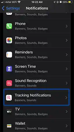 Tracking Notifications