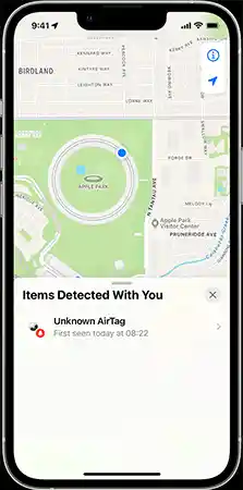 Unknown AirTag alerts
