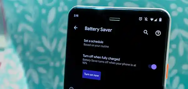 Turn off battery saver mode