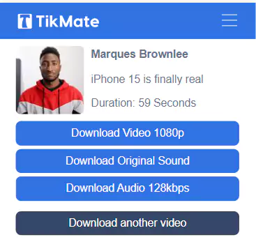 download Video option