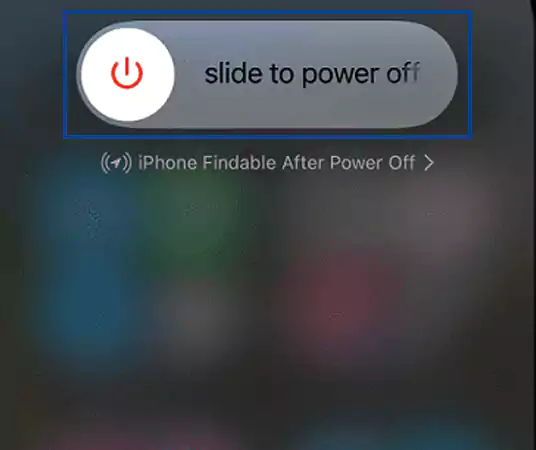 Slide the toggle to power off the iPhone