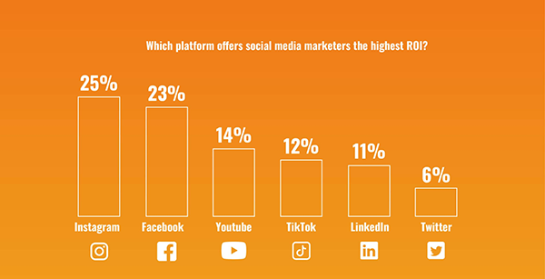 Data on ROI from multiple social media platforms