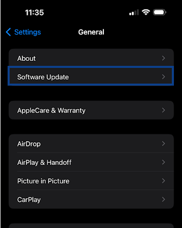 Select Software Updates