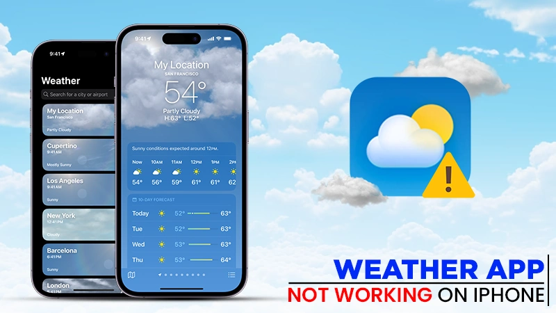 weather app not working on iphone