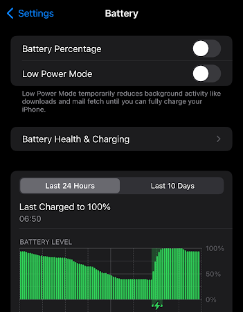 Disable Low Power Modes