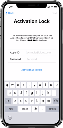 Enter Apple Credentials to Disable Activation Lock