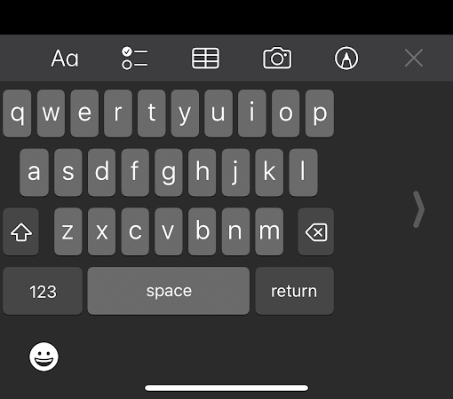 One-handed keyboard on iPhone