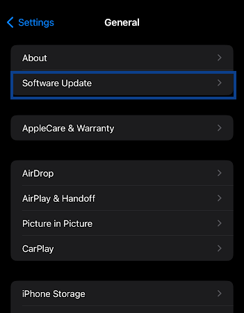 Select Software Updatec