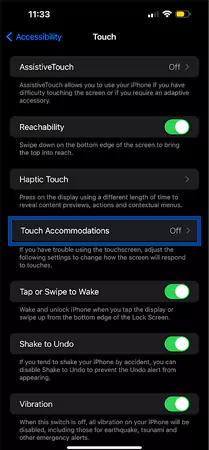 Select Touch Accommodations