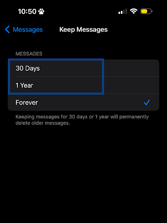 Select either 30 Days or 1 Year
