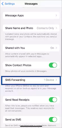 Select SMS Forwardingss