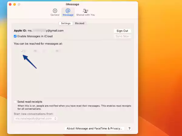 Uncheck the Enable Messages in iCloud box