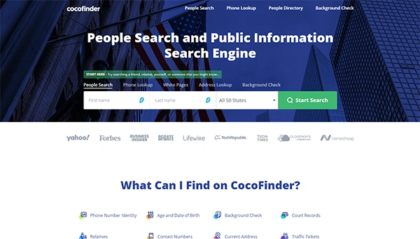 CocoFinder: People Search and Public Information Search Engine
