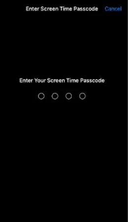 Enter Screen Time Passcode