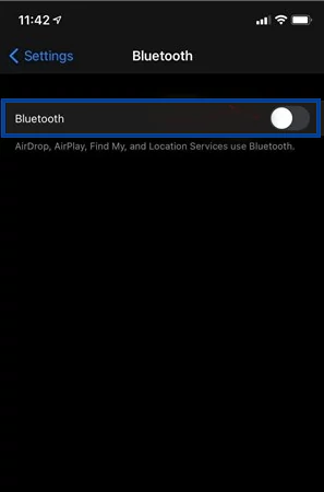 Turn off the Bluetooth