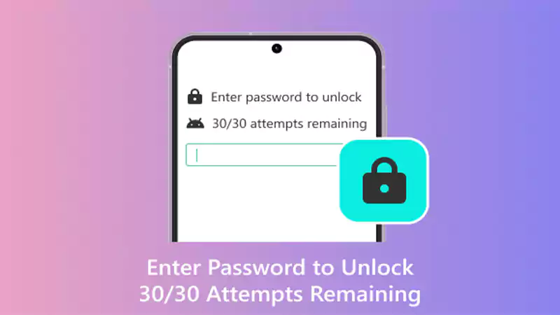 d-Enter Password to Unlock 30 30 Attempts Remaining