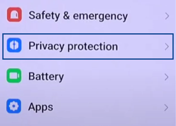 Head to Settings then Privacy Protection