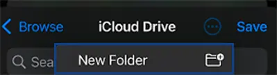 Create new folder 