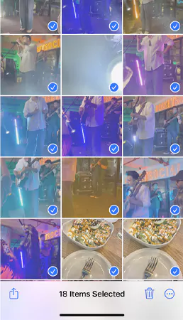 Select images you want to delete