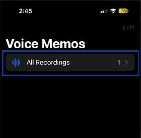 All Recordings Tab