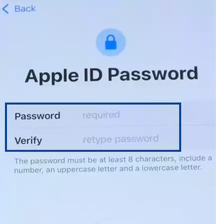 Enter a new password