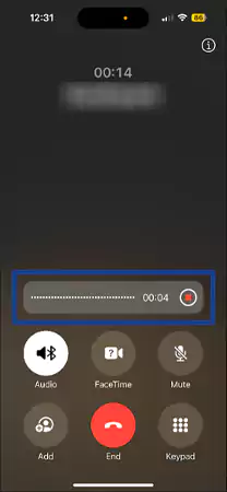 Stop Recording Button