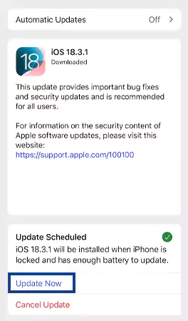 Update Now
