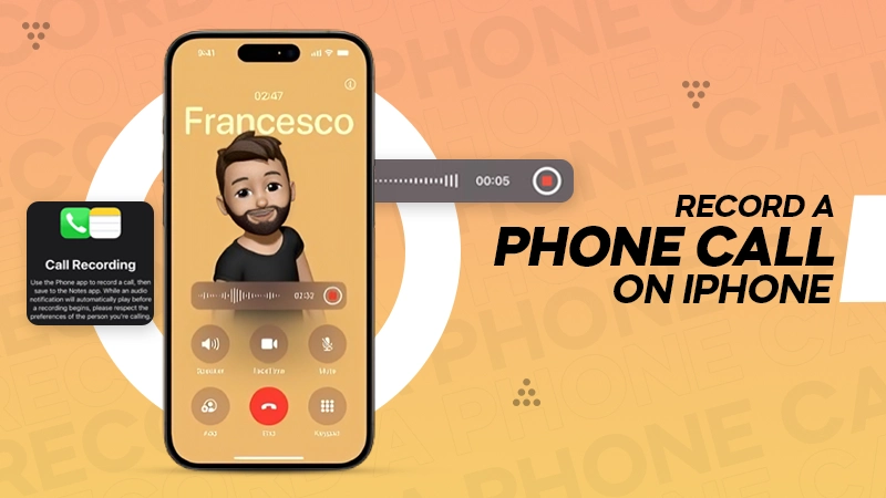 record a phone call on iphone