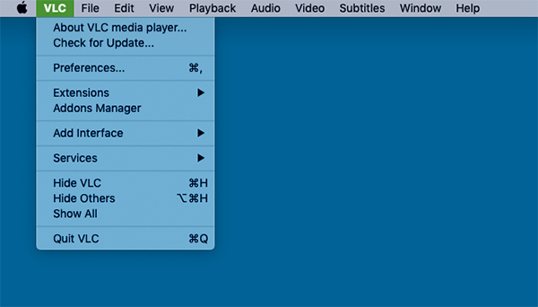 preferences on vlc mac 