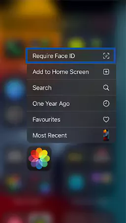 Click on Require Face ID