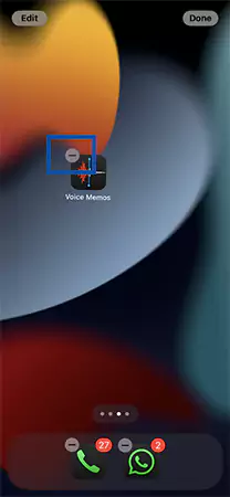 Long press the app
