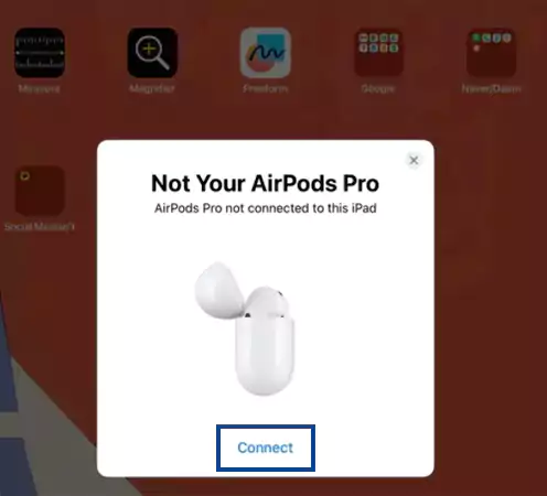 Tap on the Connect option on your screen