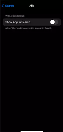 Turn the toggle button to the left
