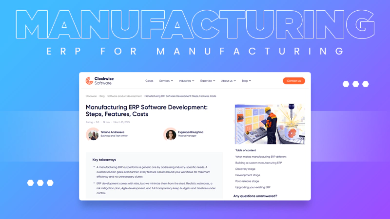 ERP Platform for Manufacturing