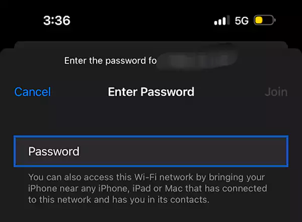 Enter the Password in the given space