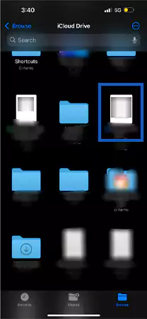 Go to the file you wish to print