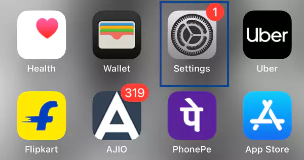 Navigate to the Settings app on your iPhones