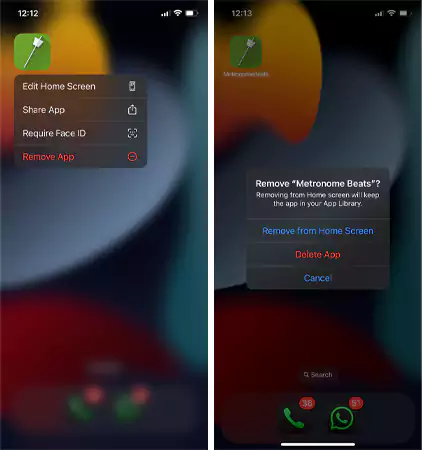 Remove apps from iPhone