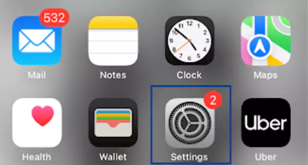 Tap on Settings