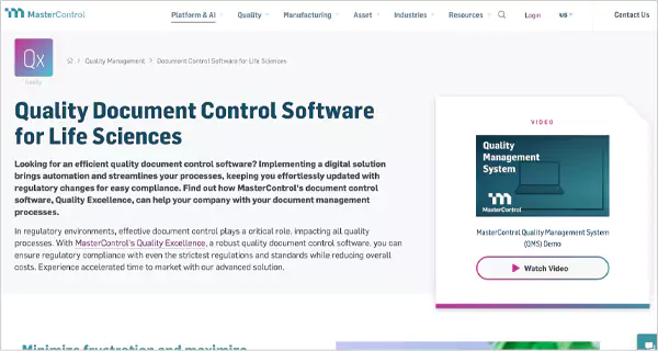 MasterControl DMS