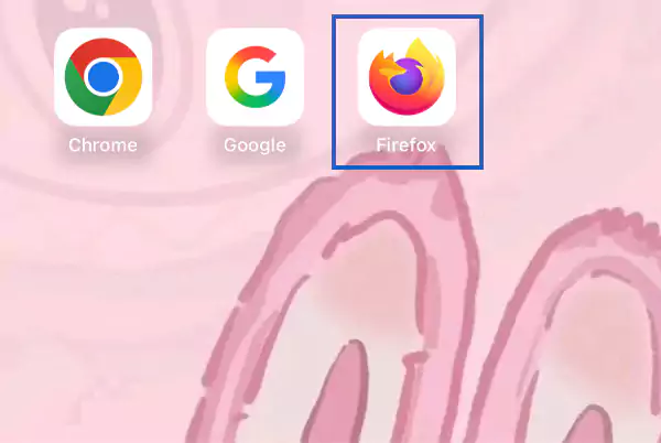 Navigate to the Firefox app