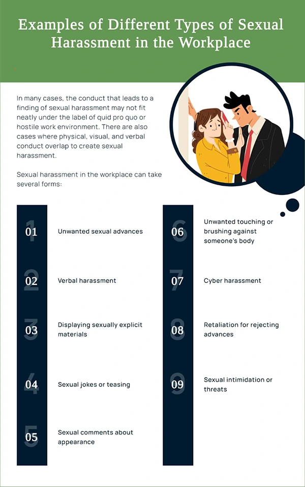 Types of sexual harassment in the workplace