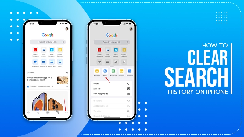 how to clear search history on iphone